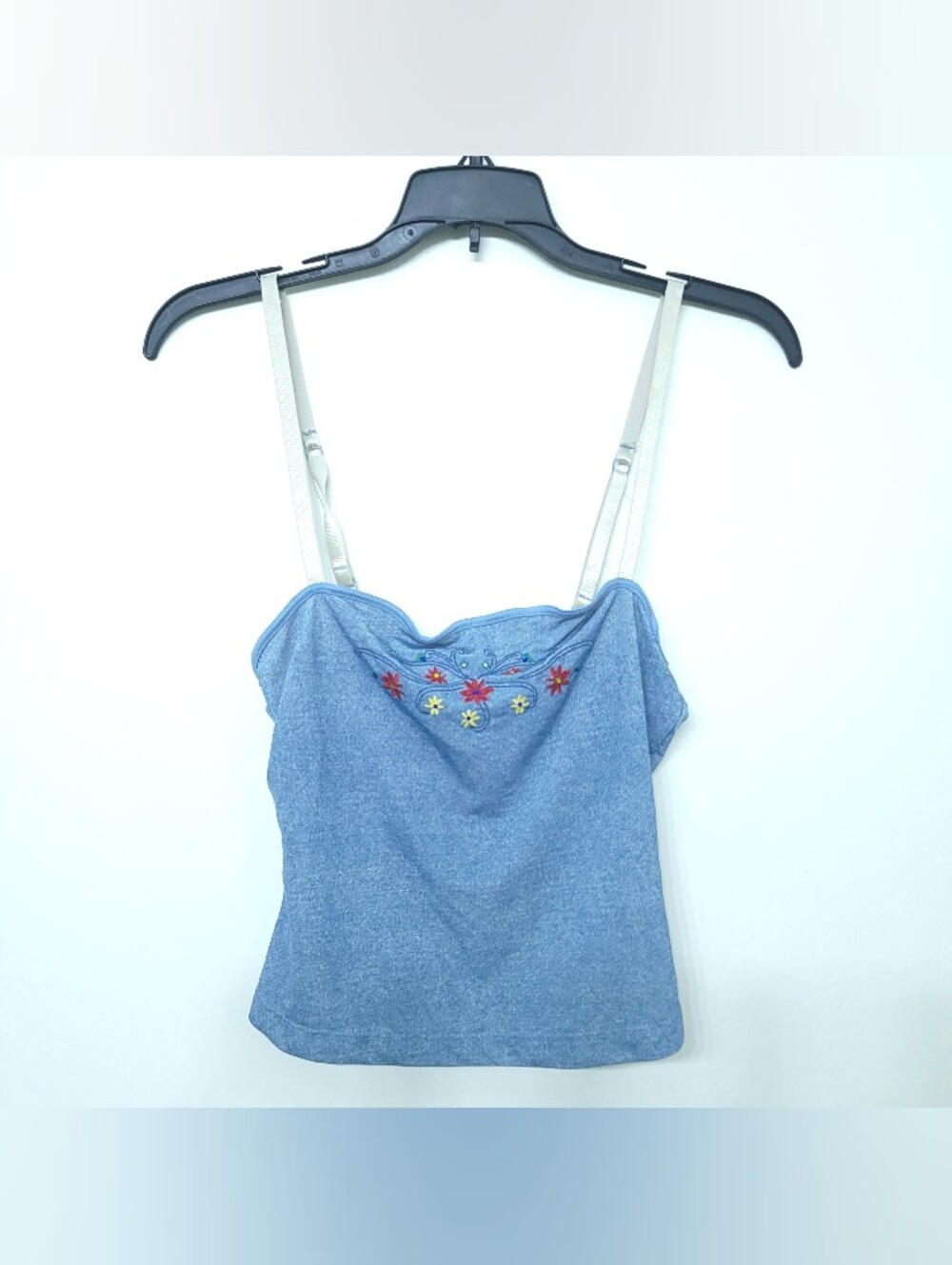 Vintage Rene Rofe Embroidered Beaded Tank Camisole Y2K Small